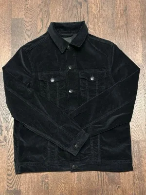 Sand Denim Jacket Mens Medium Black