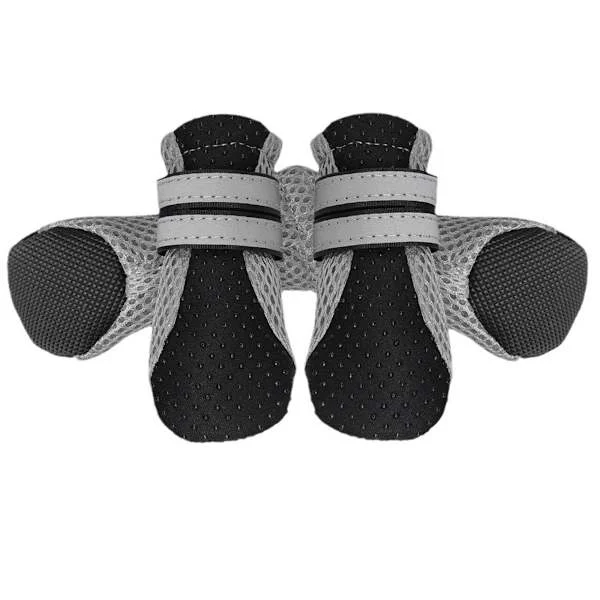 Hiking Shoes for Dogs, Non-Slip Rubber Sole with Reflective Design, Paw Protection, Waterproof Boots with Breathable Mesh Material, Flexible