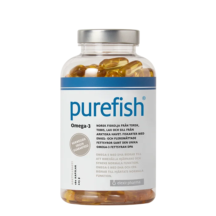 Elexir Pharma Purefish Omega-3 180 kapselia