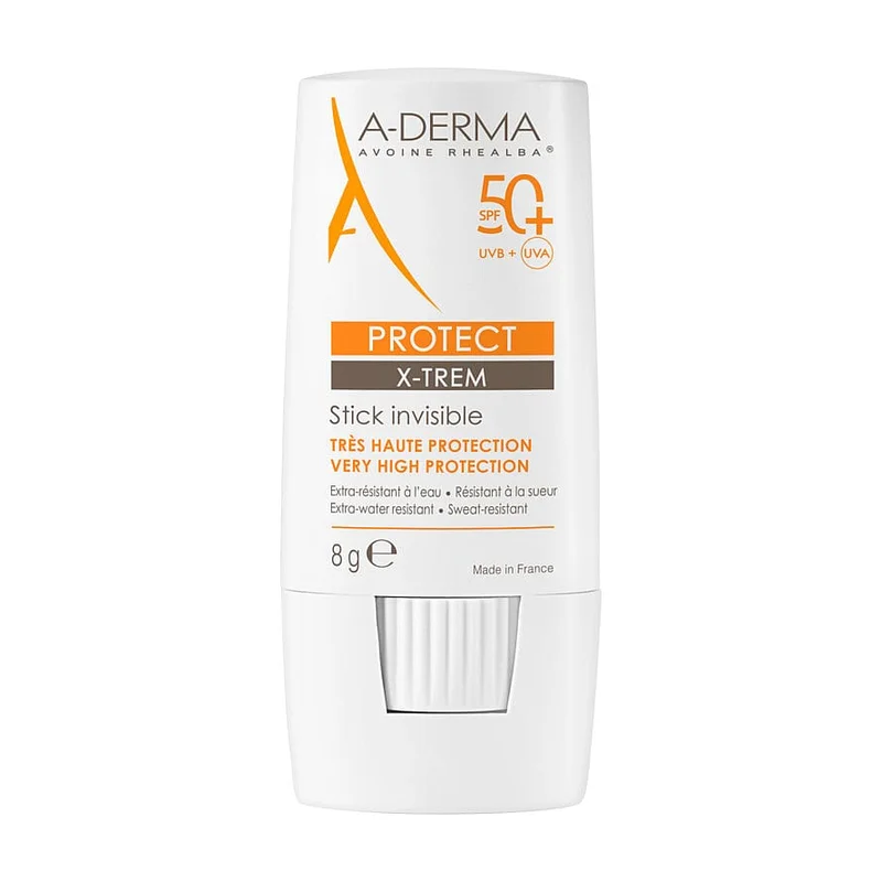 A-DERMA Protect Invisible Sun Stick SPF50+ 8 g, Hudpleje, Solcreme, Læbepleje Med Solfaktor