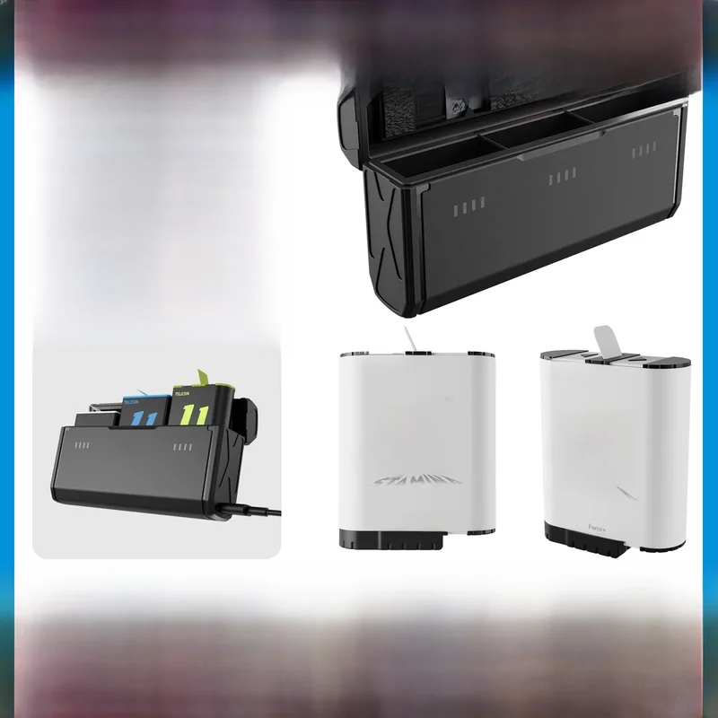 AliExpress - TELESIN Endurence Batterie Für GoPro Hero 12 11 10 9 1750 mAh Batterie 3 Slots TF Karte Batterie Lagerung Ladegerät box Für Gopro 12
