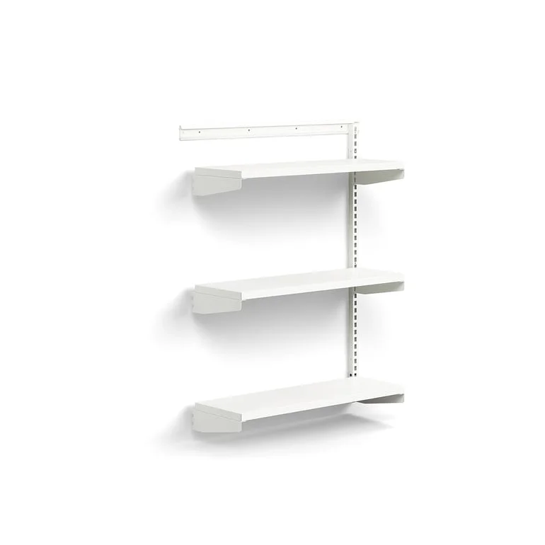 Wall shelving RELY, add-on, sheet metal shelves, 1221x900x300 mm, white
