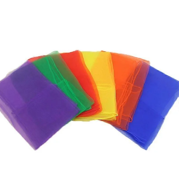 60 cm Square Gauze Scarf, Dance Performance, Silk Scarf, Chiffon Scarf, Women's, 12 pieces