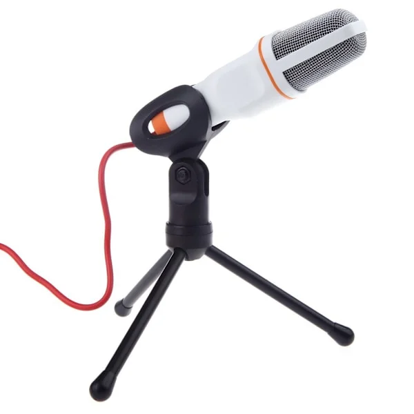 Mico USB-mikrofon PC Laptop PS4 PS5 Mikrofon med 3,5 mm og USB-tilslutninger Kabel på stativ - Sort