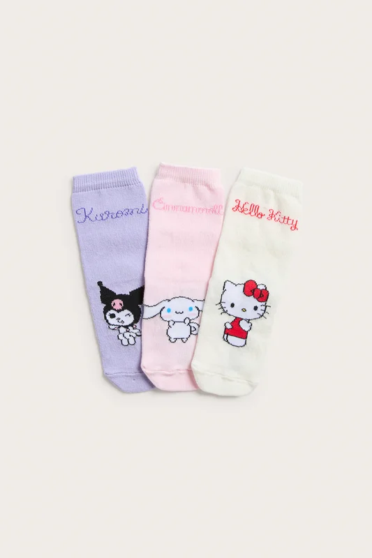 Kappahl | 3-pk. Hello Kitty-sokker Offwhite 23/26 | Barn