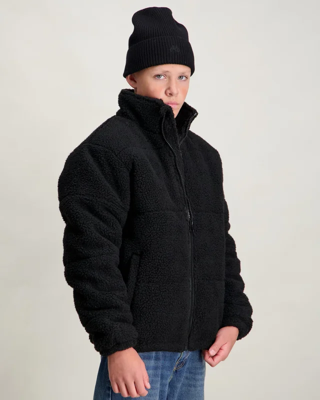 Grunt GRLaus Teddy Jacket Schwarz Jacken Jungen - Kids Brand Store