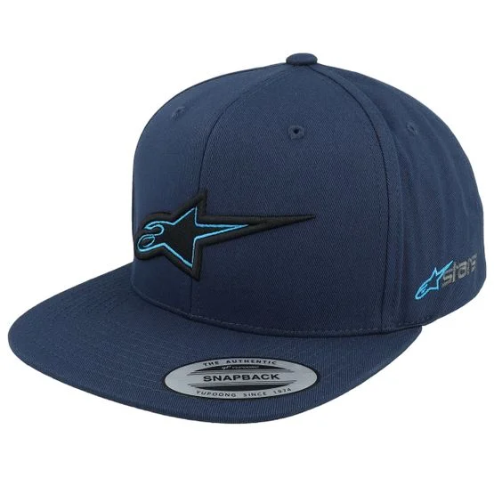 Alpinestars - Thickness Hat Navy Snapback Snapback Blue Cap - @ Hatstore