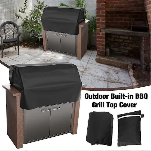 Anti-UV BBQ Overtræk Vandtæt Grill Top Overtræk Køkkentilbehør Grillovertræk Til Weber Gas Stor Grill UV Udendørs Have QYRoadWolf