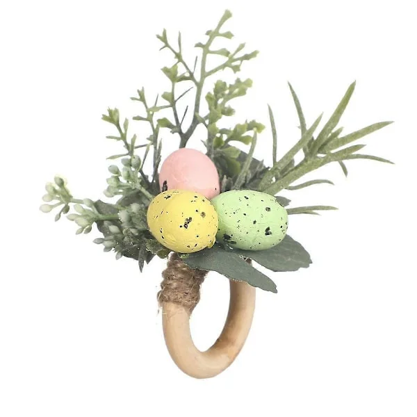 Påskeegg serviettringer, påskeegg vår serviettringer, påskehare serviettringholder, serviettringer i gårdshusstil påskeferiedekorasjon