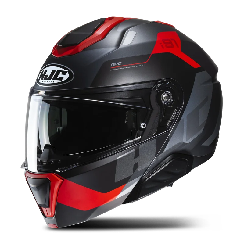 Casco Modulare HJC i91 Carst MC5SF Nero/Rosso S