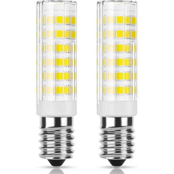 E14 LED-lampa för köksfläkt/kylskåp - 5W (≈50W halogen), kallvit 6000K, 550LM, liten skruvbas, ej dimbar, 2-pack