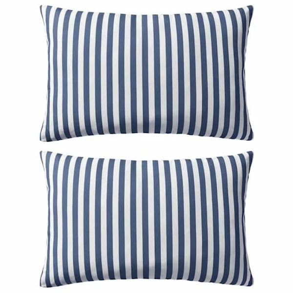 Maison Exclusive - Udendørs pude sæt af 2 Stribet tryk 60 x 40 cm Blå