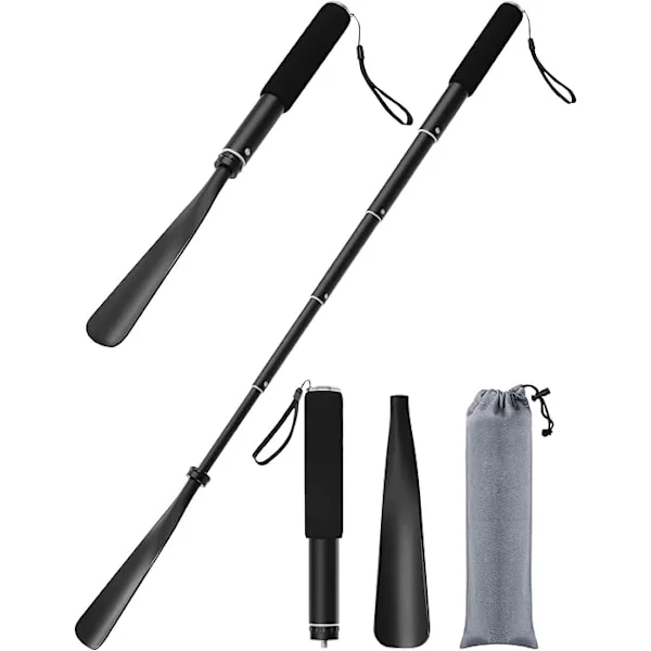 Langt skohorn i metall - Teleskopisk 34-85 cm, skohorn i aluminiumlegering