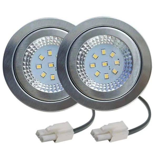 2-pack Köksfläkt Lampa 1.5W 230V 68mm Spiskåpa Lampa Fläkt Lampa Vit