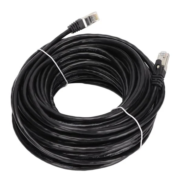 Cat 6 Ethernet-kabel EMI-beskyttelse Lavt returtap 10 Gbps Høyhastighets RJ 45-kontakt Internettkabel for PC 20 meter