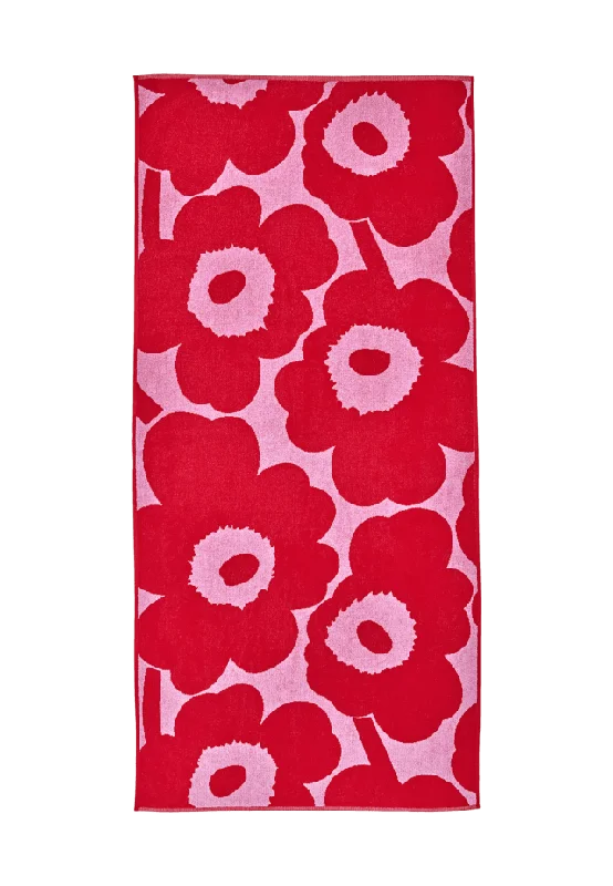 Marimekko Unikko Bath Towel 70x150 Cm Badlakan Rosa ONESIZE