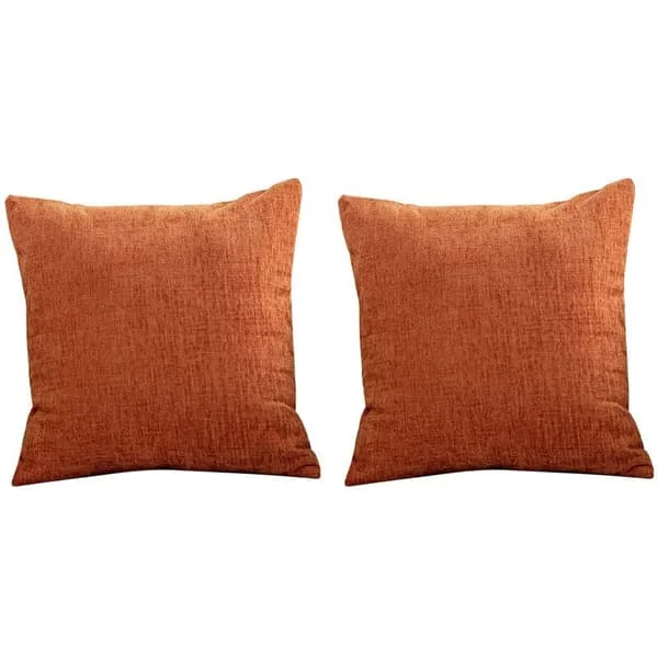 Brända orange kuddfodral 18X18 tum set om 2 moderna bondgård rustika dekorativa kuddfodral fyrkantigt kuddfodral