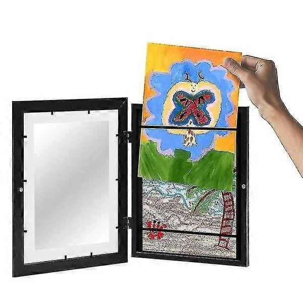 Kunstrammer for barn, åpnes forfra, enkle å bytte kunstrammer, tegninger, kunstverk, bilderammer for veggbord