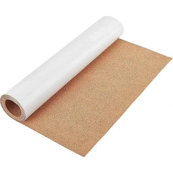 78x16 tommer selvklæbende korkrulle 1 mm tyk bag korkplader måtte stærk selvklæbende korkplade til væg møbeldekoration DIY-projekter (FMY)