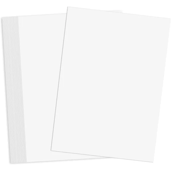 100 Ark A4 Vitt Skrivarpapper, 250 gsm Tjockt Vitt A4-papper för Utskrift, Inbjudningar, Menykort, Bröllop