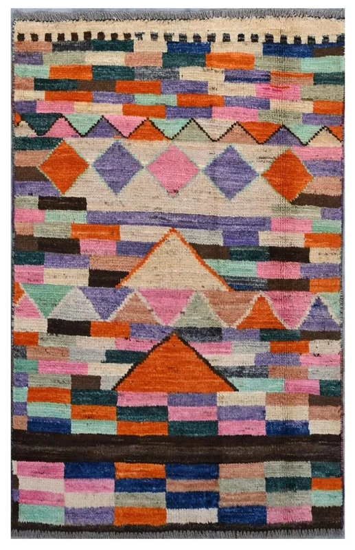 Small Berber Colourful Rug 74X118 Wool
