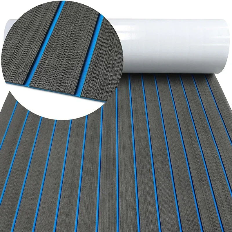 AliExpress - 2400*450mm Eva Foam Faux Teak Boot Dek Mat Vel Teak Jacht Marine Vloer Waterdichte Ponton Bruin zwarte Vloeren MotorBoten