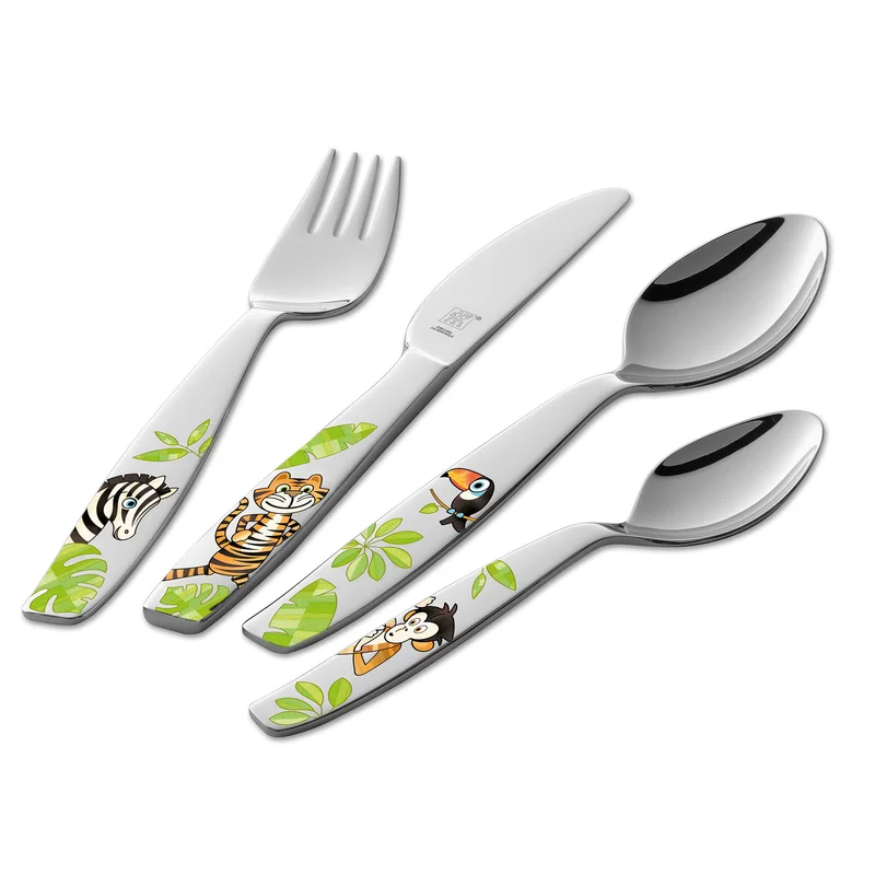 Zwilling Jungel barnbestick 4 delar, rostfritt stål | Fler produkter > Barnprodukter > Bestick för barn > Barnbestick | Bagaren och Kocken