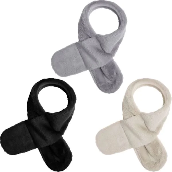 ieces Barn Vinter Fleece Halsduk Småbarn Halsduk Justerbar Barn Halsvärmare Halsduk Svart, Vit, G