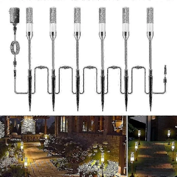 Low-voltage landscape lighting can be extended to LED path lights, landscape lighting 12 volt 6-in-1 waterproof crystal bubble acrylic cast ground 