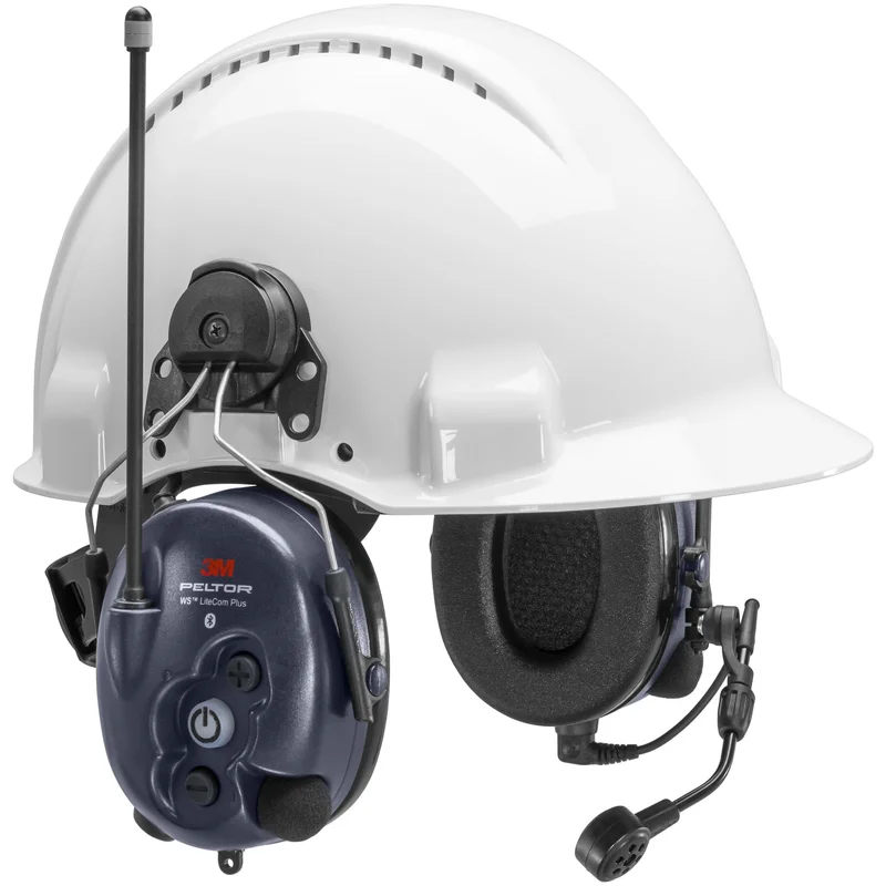 3M Peltor WS LiteCom Plus Kuulosuojaimet suojakypäräkiinnitys, Bluetooth , kaksisuuntainen radiopuhelin, 16 kanavaa (PMR446 MHz) ja 121 alikanavaa, 