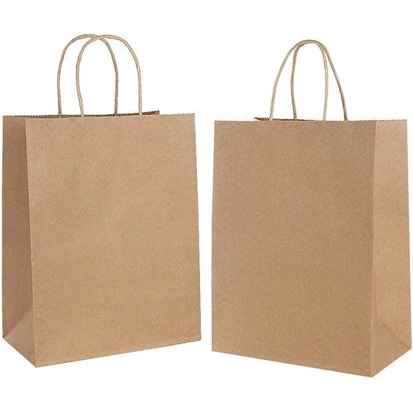 Presentpåse 30 st Kraftpapperspåse med handtag, Papperspåse för födelsedag, bröllop, jul och fest (tjock)