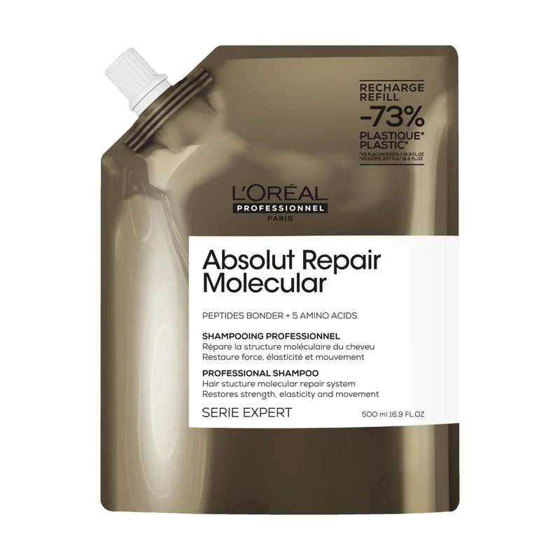 L'Oréal Professionnel Absolut Repair Molecular Shampoo - Refill 500ml - Shampoo Riparatore