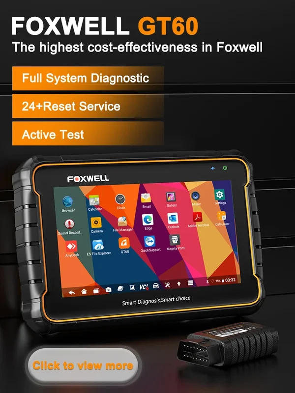 AliExpress - Foxwell GT60 OBD2 Automotivo Scanner 24+ Reset ABS SAS TPMS Reset ODB 2 OBD2 Scanner Bluetooth Alle Systemdiagnosetool