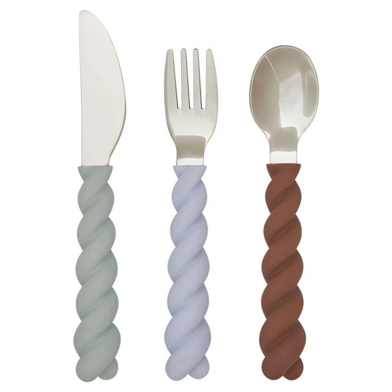 OYOY Mini Mellow barnebestikk, mint/choko/blue' - 'Mint/Choko/Iceblue