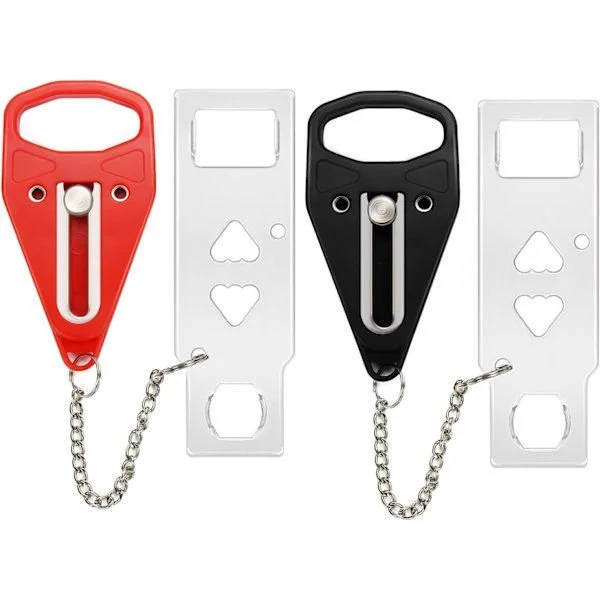Portable Door Lock 2-pack Extra Lock for Home, Hotel, and Apartment