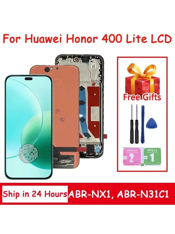 AliExpress - Nouvel écran de 6,7 pouces pour Honor 400 Lite avec lecteur d'empreintes digitales pour Honor 400 Lite ABR-NX1, ABR-N31C1, ensemble écran