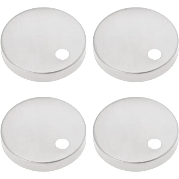 Toalettsete Hengseldeksel 55mm Diameter Toalettsete Hengselfester Rustfritt Stålbeskyttelse Dekorative Deksel Toalettsete Toppfeste Sølv