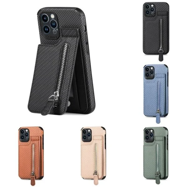 【DENGTU】Läderkortfodral Magnetiskt Plånboksfodral iPhone 14 /14 Pro/14 Pro Max, iPhone 13 /13 Pro/13 Pro Max, iPhone, 12 /12 Pro/12Pro Max Svart