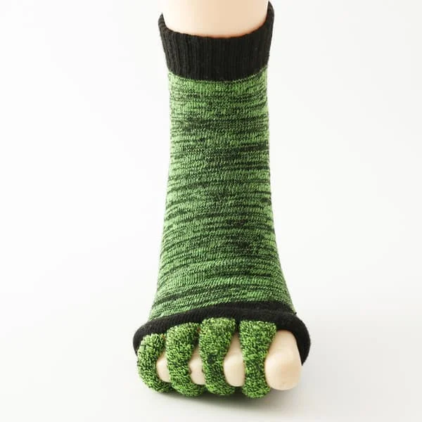 {hw} Japanske og koreanske yoga-sokker med split-tå til kvinder, sokker med åben tå, korrigerer hallux valgus og femfinger-sokker.