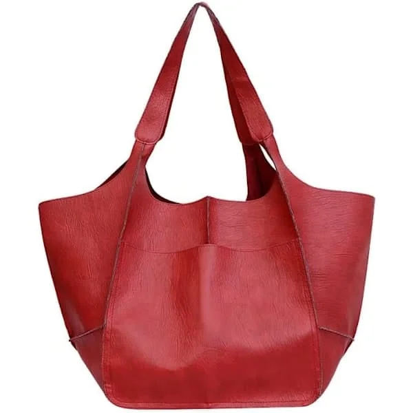 Large Bag, PU Leather Shoulder Bag, Crossbody Bag, Wallet, Soft Crossbody Bag, Extra Large Travel Bag