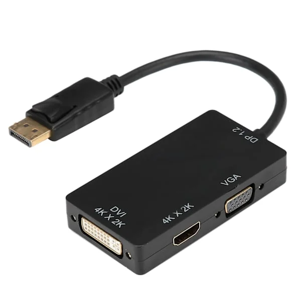 3 i 1 DisplayPort till HDMI VGA DVI Adapter Konverter Kabel Hög Definition