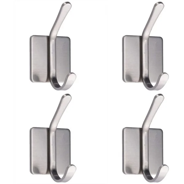 Handdukskrok, självhäftande krokar Badrum, självhäftande klädkrok, 4-pack