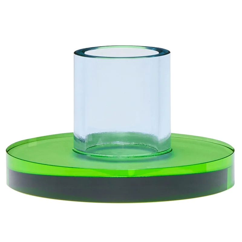 Hübsch Astra lysestage 7 cm, blå/grøn | KitchenOne