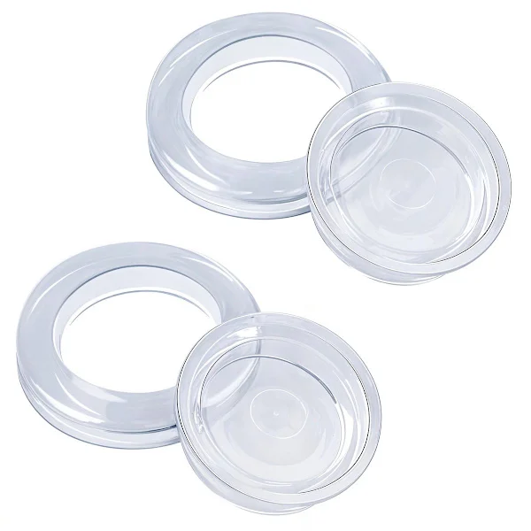 2-tommers sett med 2 silikon parasollhullringer for utebord, passer standard bordhull, parasollhullringplugg og deksel, parasollplugg for utebord, 