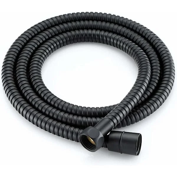 Dusjslange i rustfritt stål 1,5 meter Anti-Twist for hånddusj, takdusj, svart