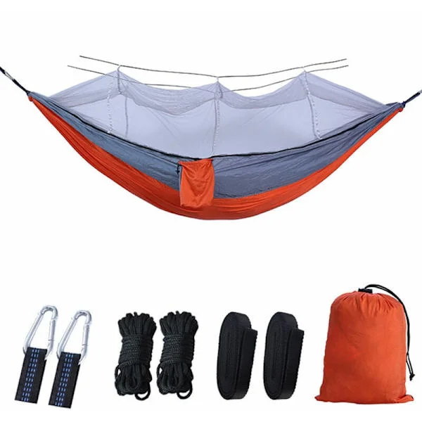 Matkailuretkeilyriippumatto 260 x 140 cm - 2 hengen tai yhden hengen riippumatto