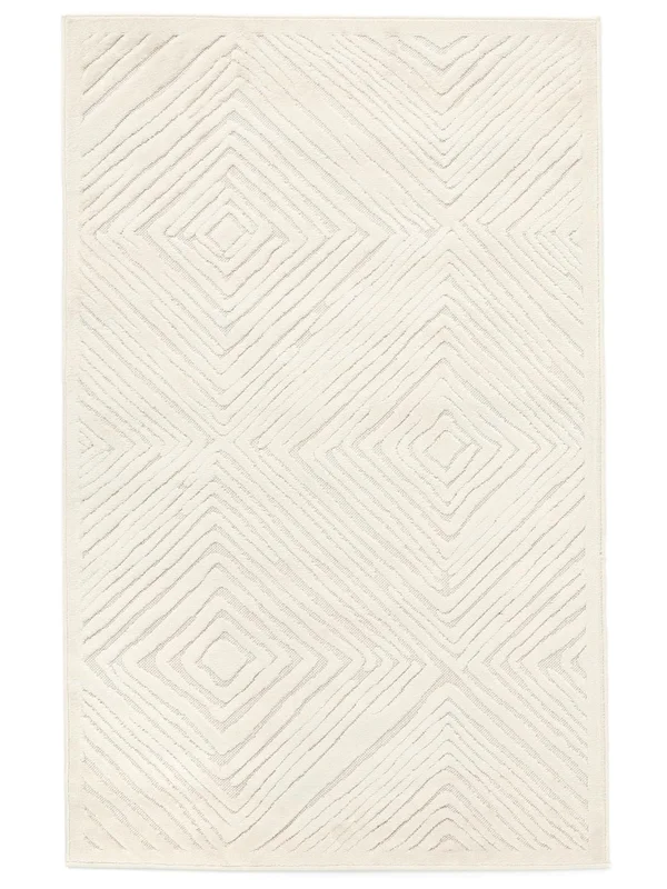 Large Tuscany Rug - Cream White 240X340 Cotton, Modern Style