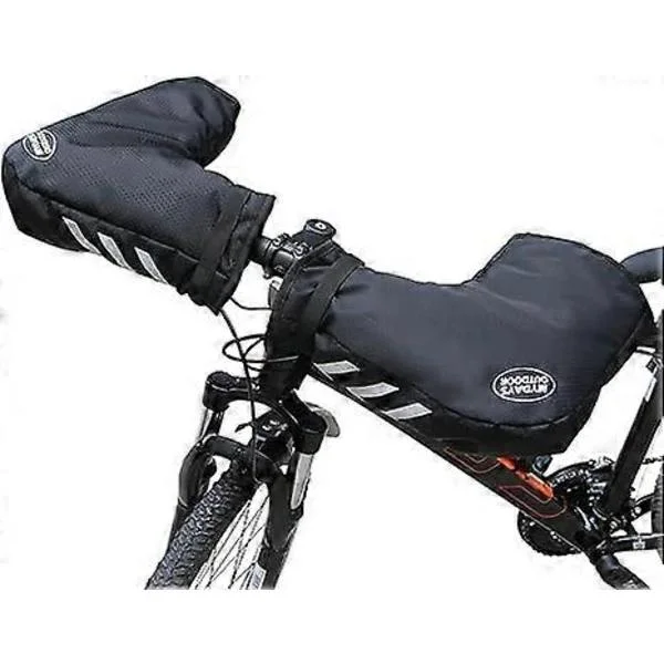 /EA/Cykellhandtag Vantar Handskar Vinterstyre Muffar Vindtät Vattentät Reflex Cykelhandskar Cykelstyre Skydd Händer Varmare med Dragkedjeficka