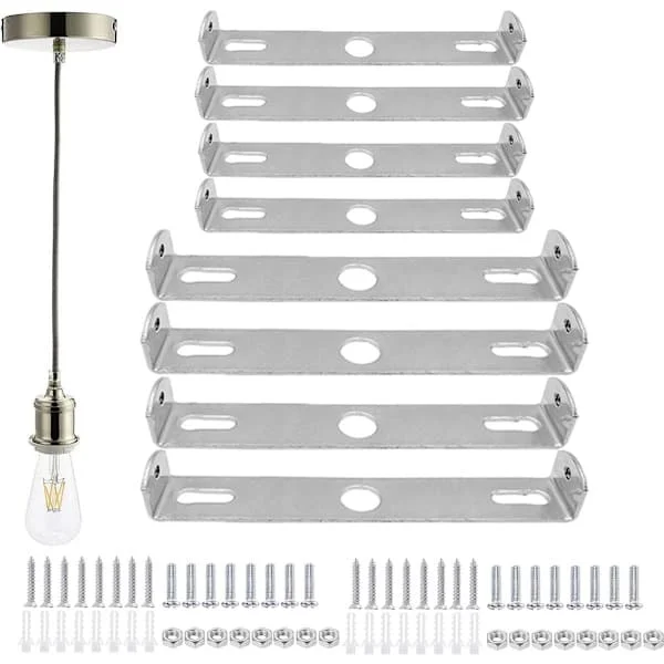 ING 8 stk takplate 105mm/110mm med skruer brakett belysningsbrakett lampe monteringsbraketter takholder monteringsbrakett for taklampe