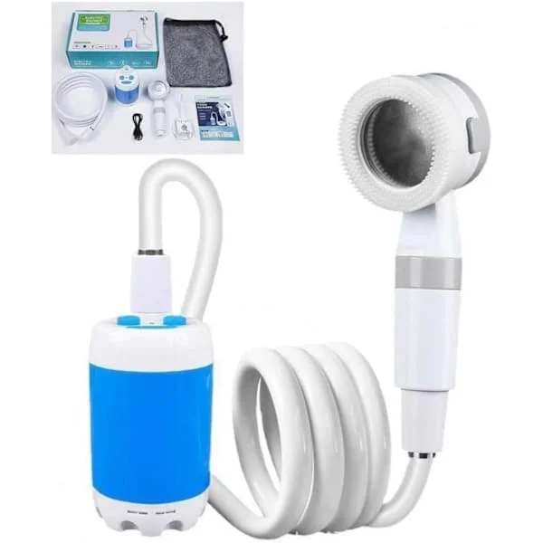 New Portable Outdoor Shower, Dorm and Camping Shower, Rechargeable Camping Shower Pump - Adjustable Flow, Convenient for Travel - Perfect Gift